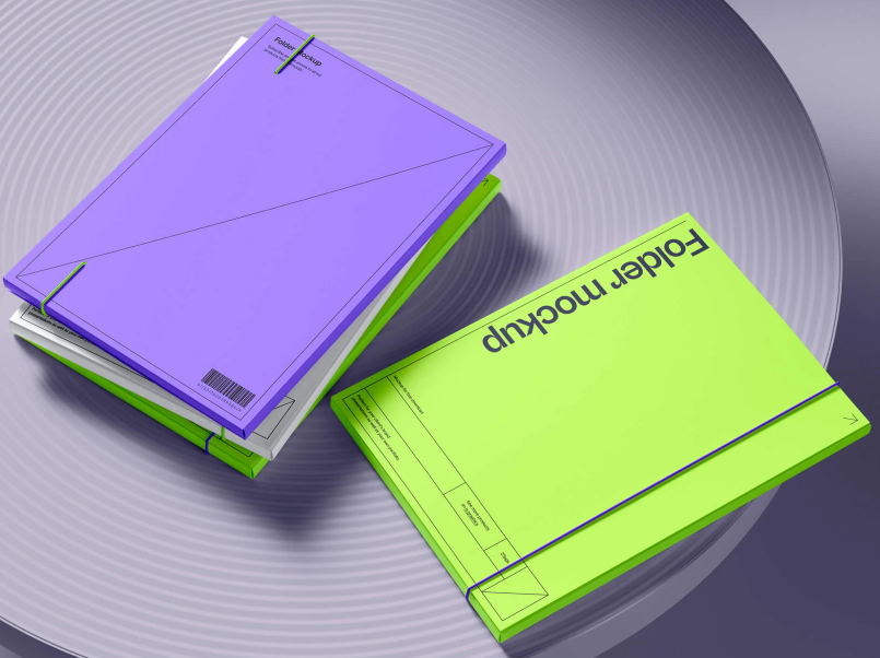 4 Photorealistic Folder Mockup
