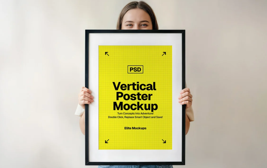 A3 Vertical Poster Frame Mockup