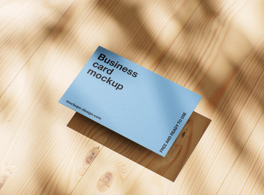 Free Business Card Mockup Set Natural & Realistic Design Display