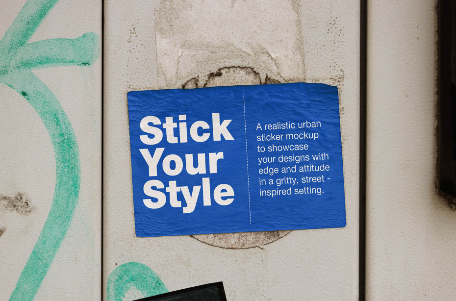Street Sticker Mockup Edgy Urban Authenticity