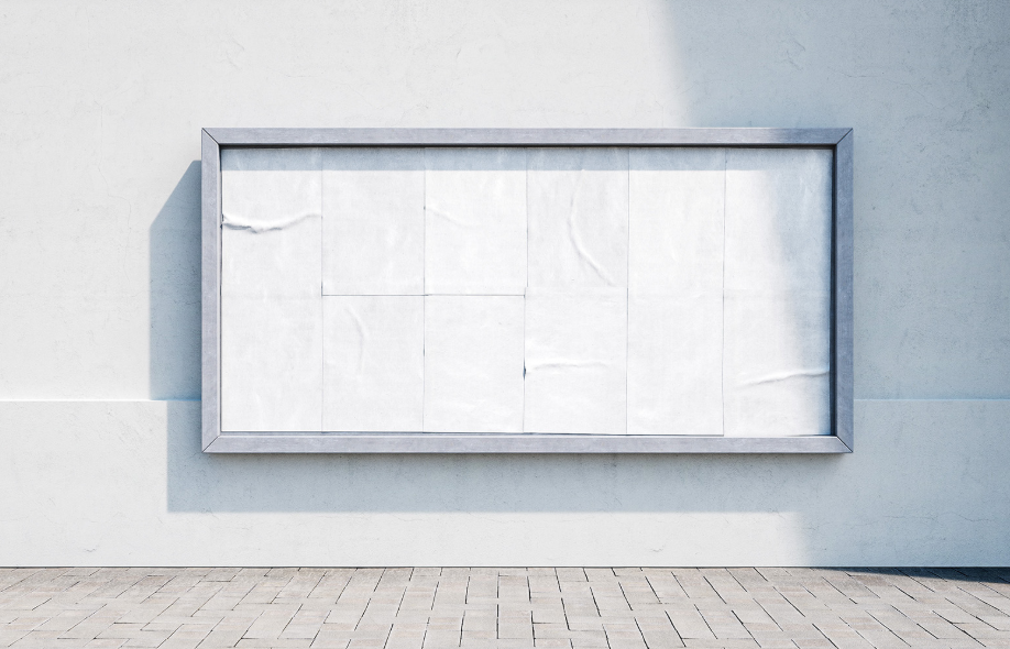 Clumsy Billboard Mockup – Realistic PSD for Posters Advertising & Branding