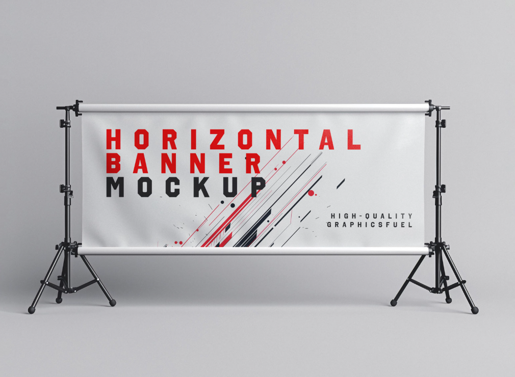 Horizontal Advertisement Banner Mockup