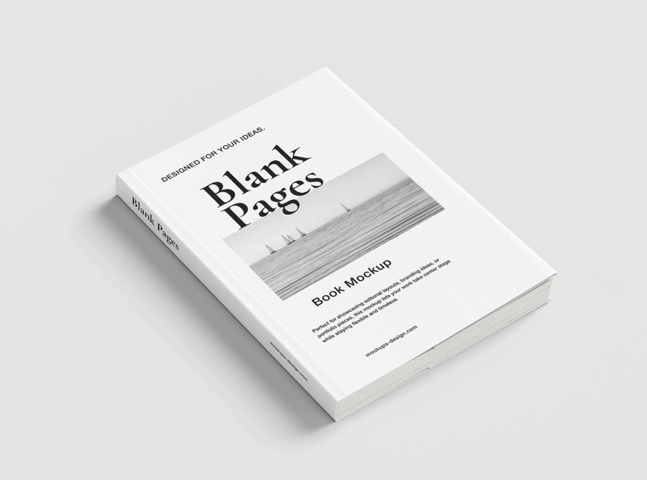 Softcover Book with Flaps Mockup