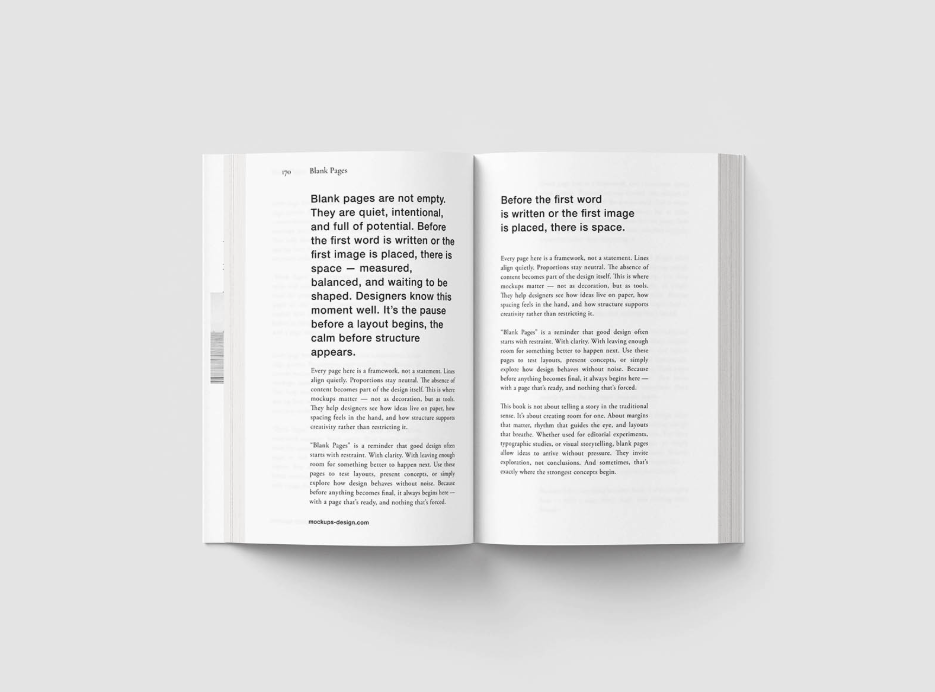 Softcover Book with Flaps Mockup