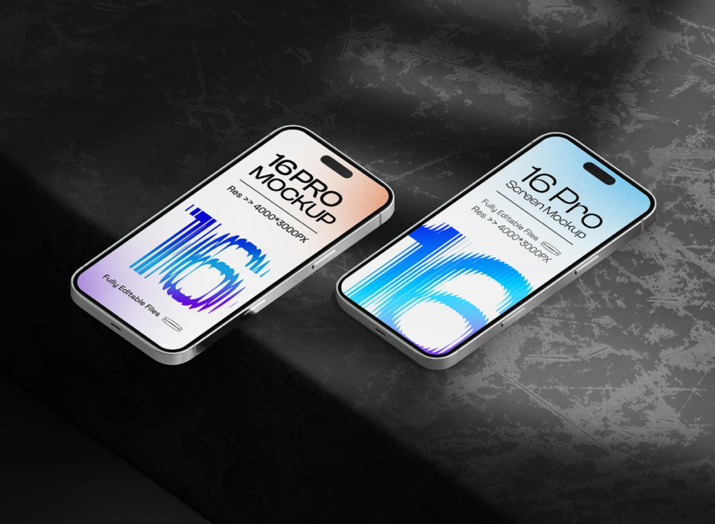 iPhone 16 Pro Mockup Set