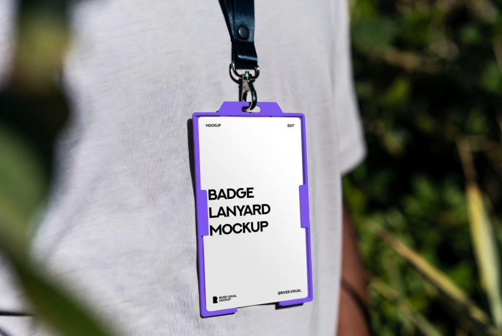 Badge Lanyard Mockup PSD for Professional Presentations