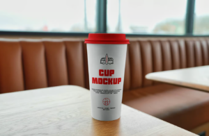 Big Vertical Coffee Cup PSD Mockup Showcase Your Designs Professionally
