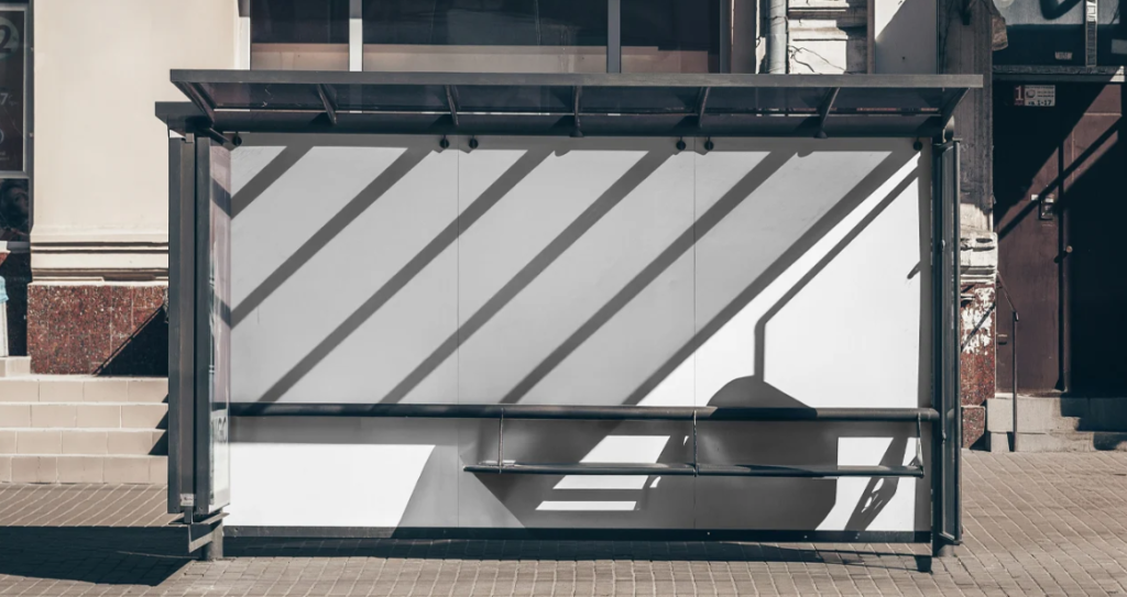 Bus Stop Advert Banner Mockup