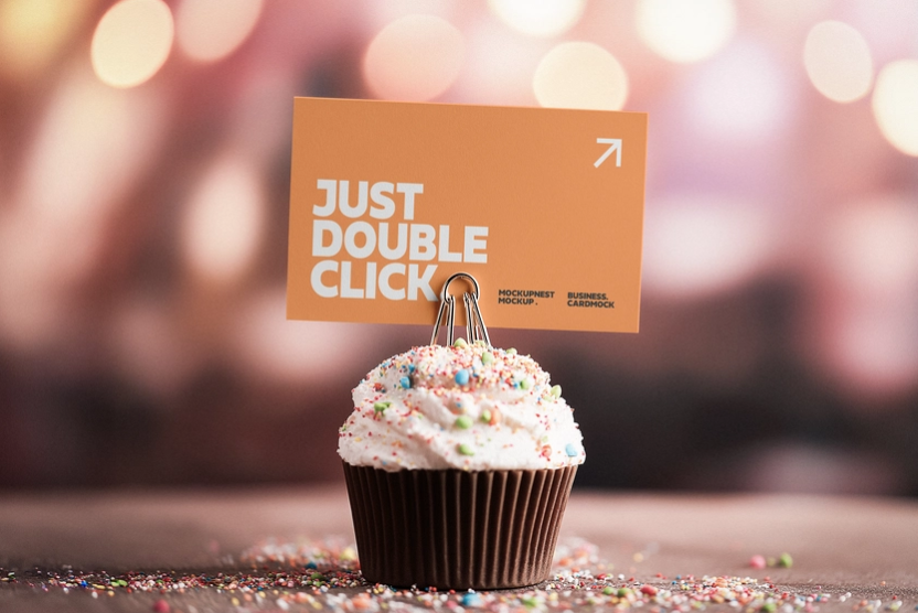 Business card Mockup PSD Photorealistic Bokeh