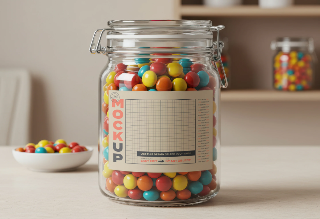 Candy Jar Label Mockup