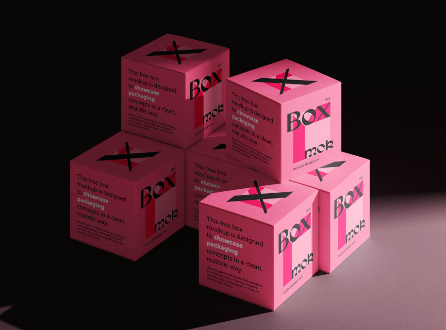 Clean Stacked Box Mockup