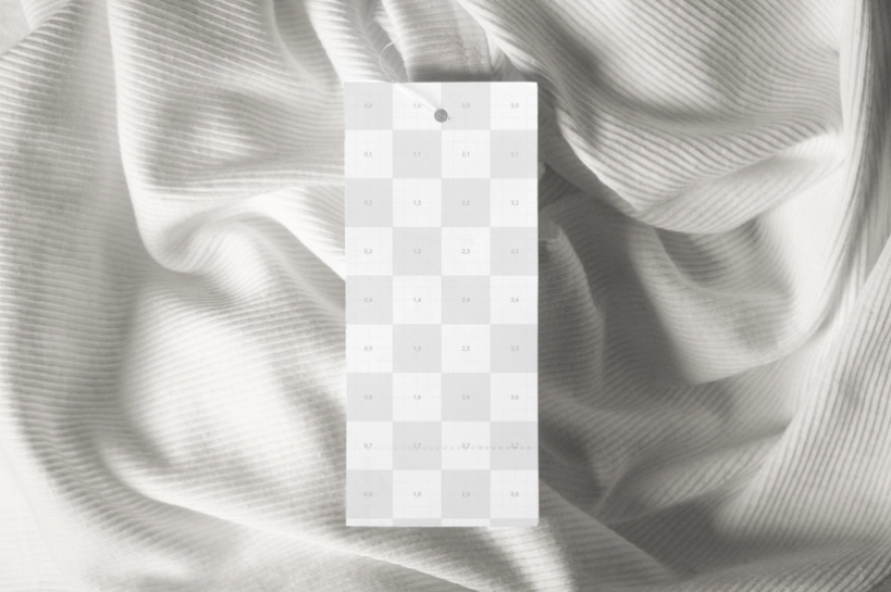 Clothing Tag Mockup PSD Apparel Branding Displ