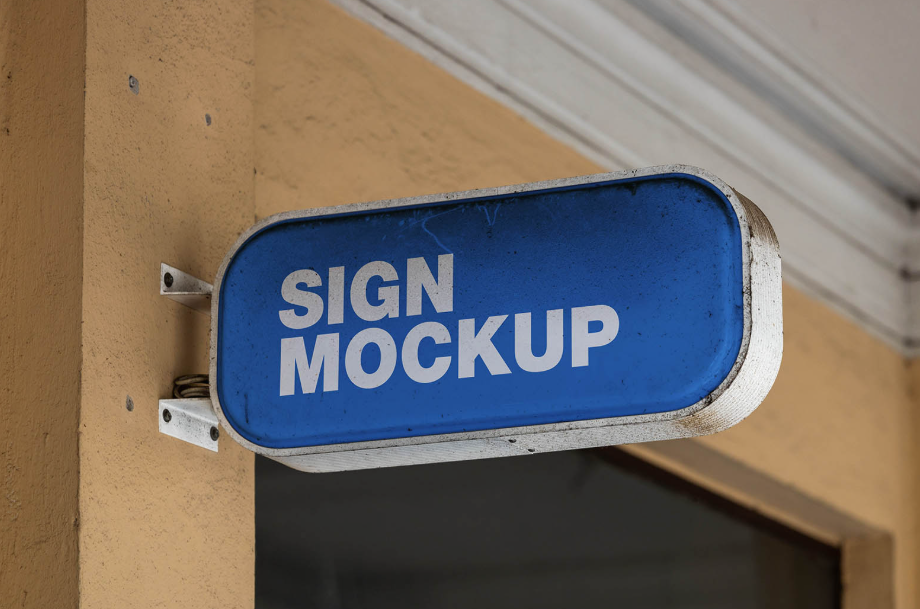 Dirty Signboard Mockup Authenticity Unleashed