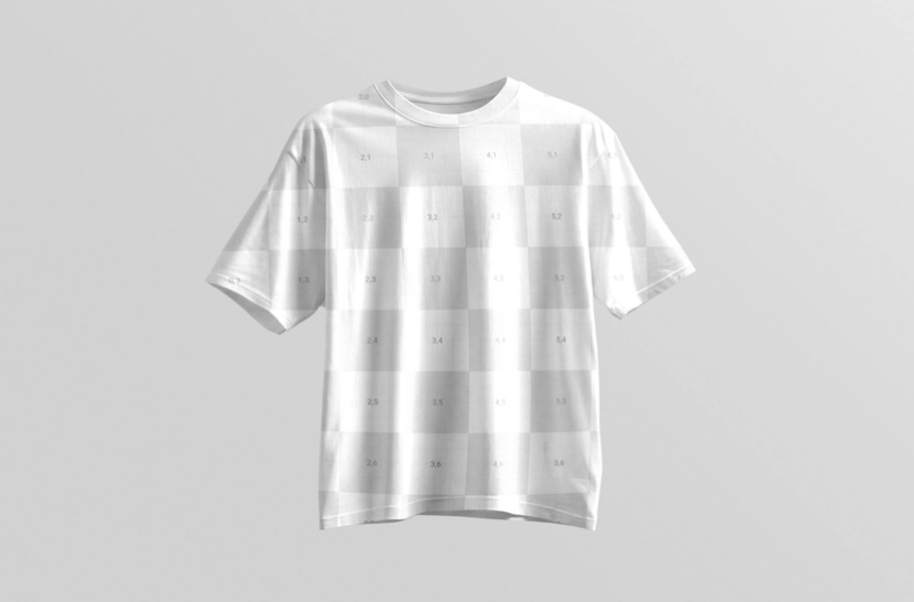 Floating Oversized T Shirt Mockup PSD Photorealistic Display