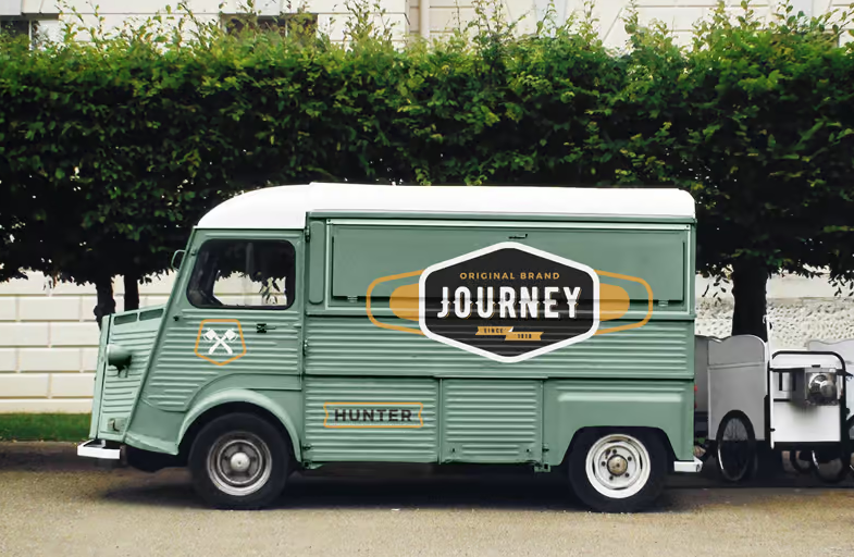 Food Truck Mockup Street Food Branding Presentation