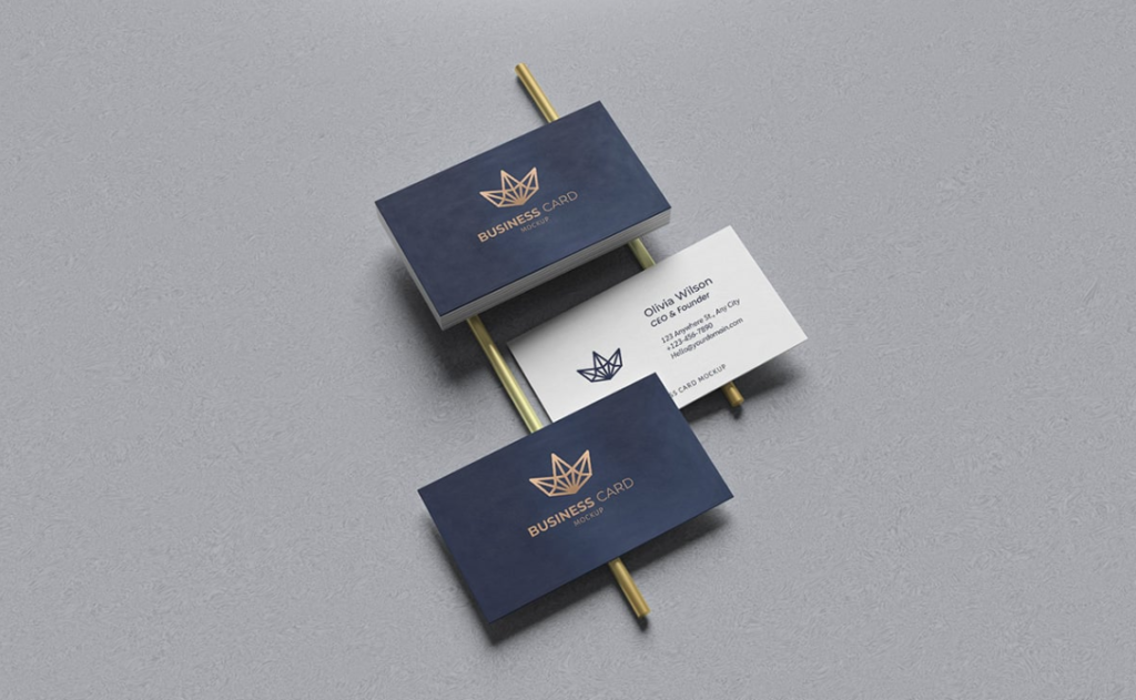 Free Elegant Business Card Mockup