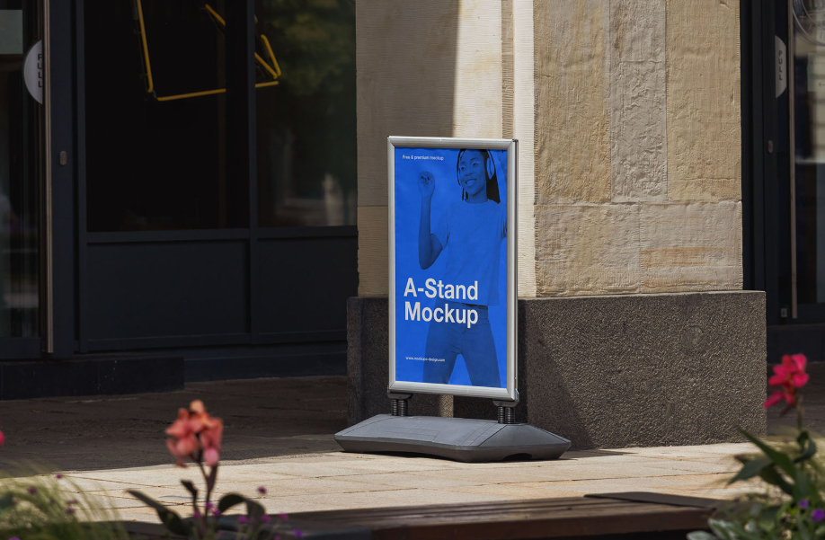 Free Outdoor AStand Mockup