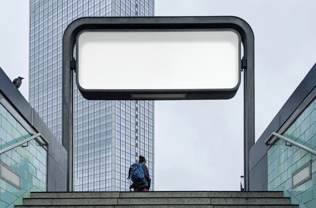 Free Subway Sign Mockup