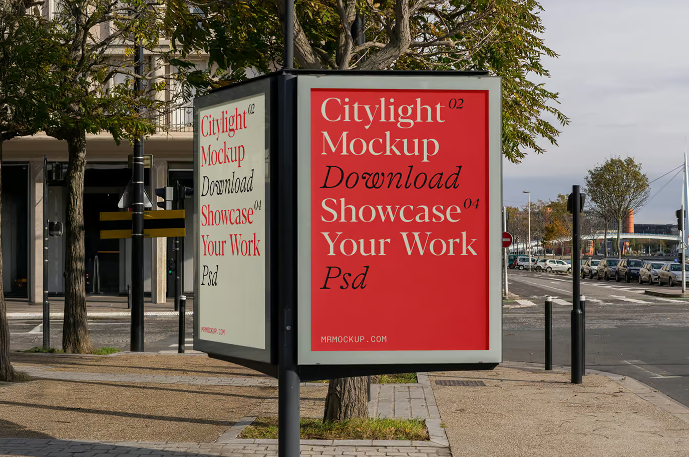 Free Urban citylight PSD Mockups Advertising Presentation