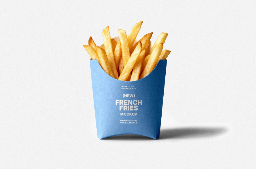 French Fries Packaging Mockup PSD