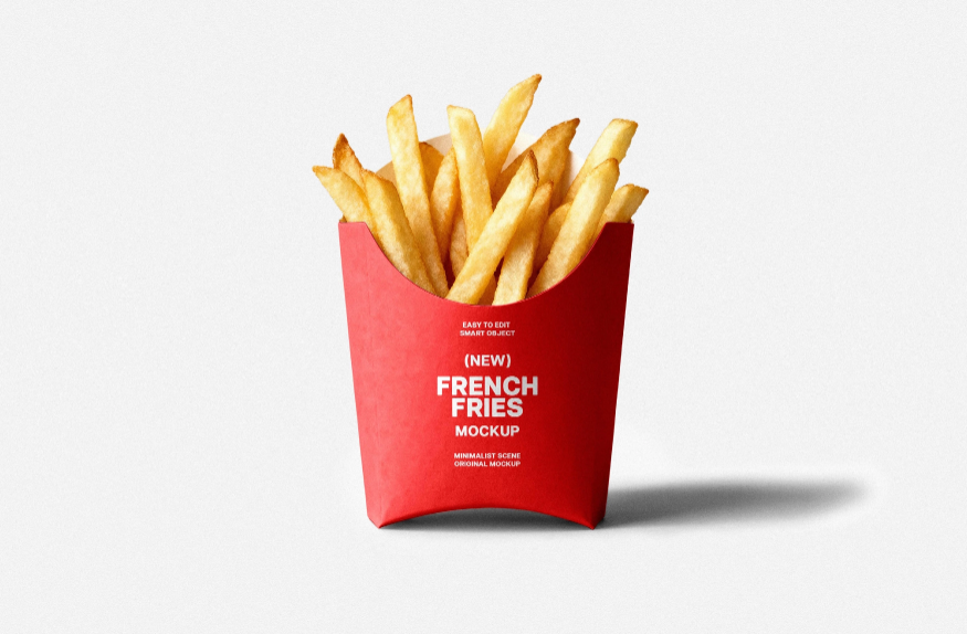 French Fries Packaging Mockup PSD
