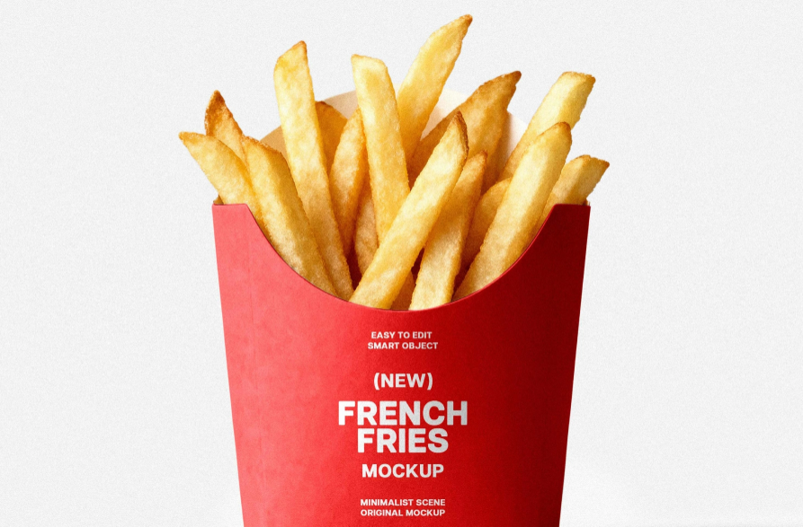 French Fries Packaging Mockup PSD