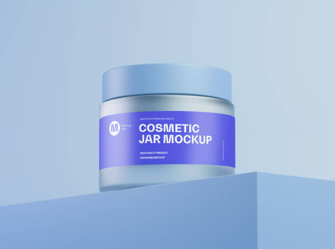 Frosted Cosmetic Jar Mockup V.3
