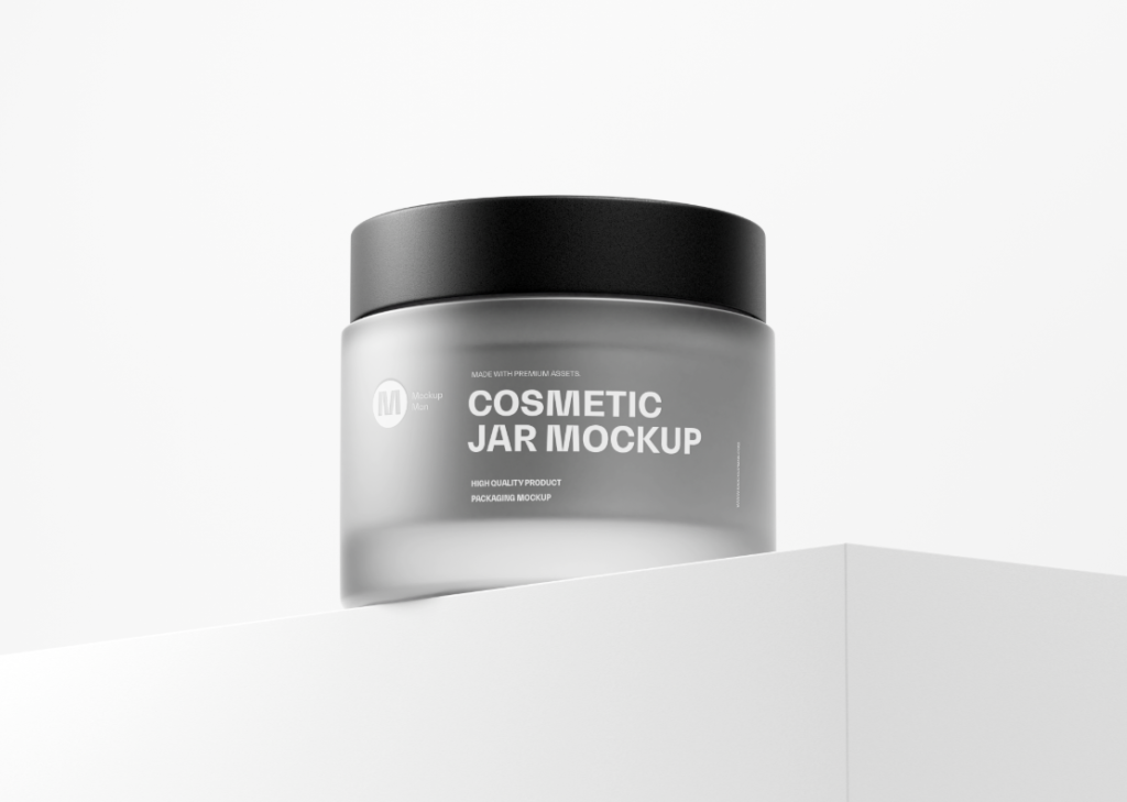 Frosted Cosmetic Jar Mockup V.3
