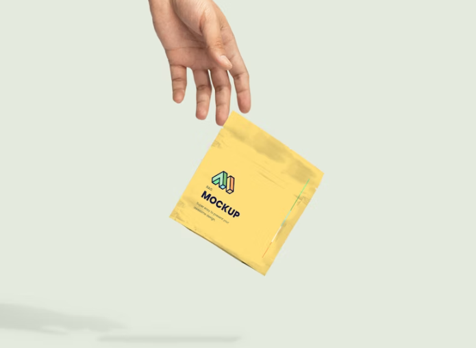 Handheld Paper Bag Mockup PSD Packaging Designs