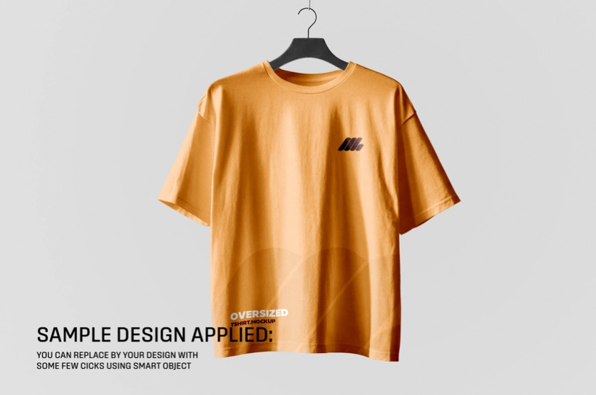 Hanging Oversized T Shirt Mockup PSD
