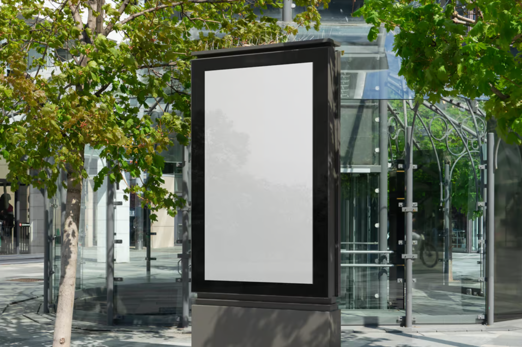 Lightbox in the city Mockup Advertising Display