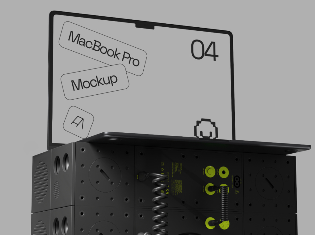 MacBook Pro 04 Mockup Realistic 3D PSD for Designers