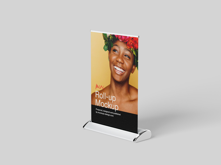 Mini Roll Up Mockup PSD