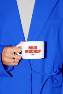 Mug with Bathrobe PSD Mockup Showcase Your Designs