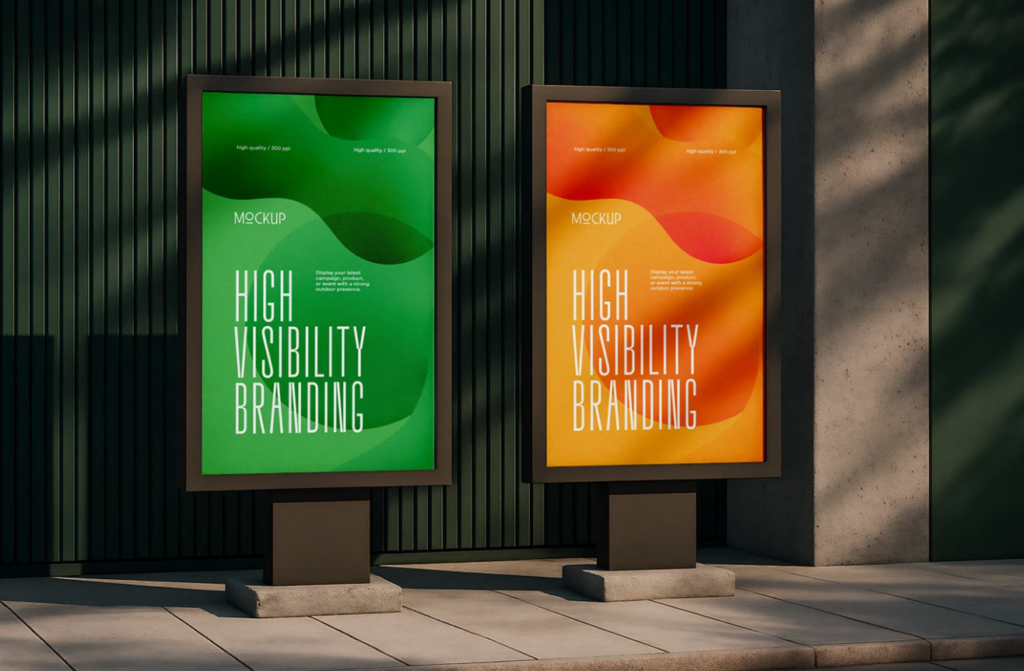 Outdoor Advertising Stand Mockup Campaign Presentation