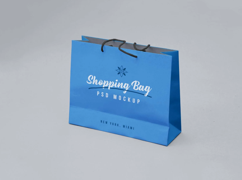 Paper Shopping Bag Mockup PSD Packaging Presentation