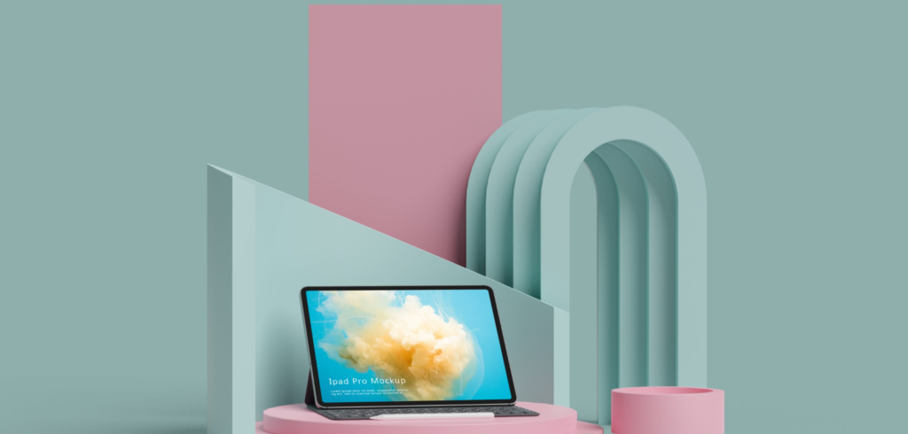 Realistic iPad Pro Mockup PSD Free