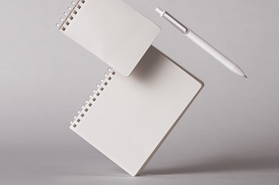 Ringed notepad Set Design PSD Mockup