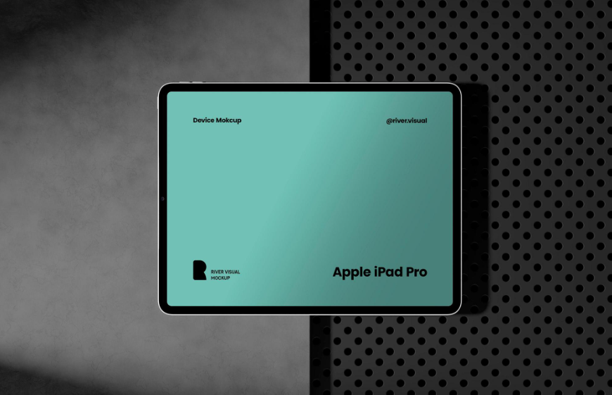 Steel & Concrete iPad Pro Mockup Brutalist Industrial Perfection