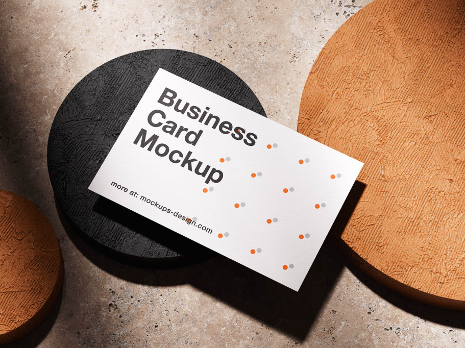 Textured Studio Business Card Mockup