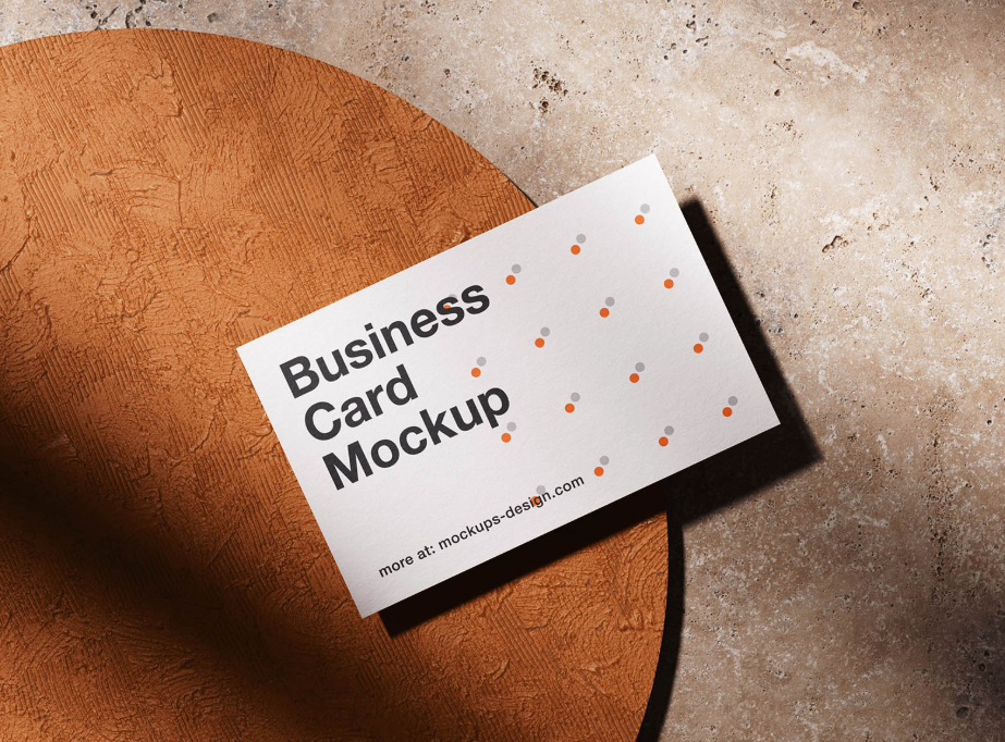 Textured Studio Business Card Mockup
