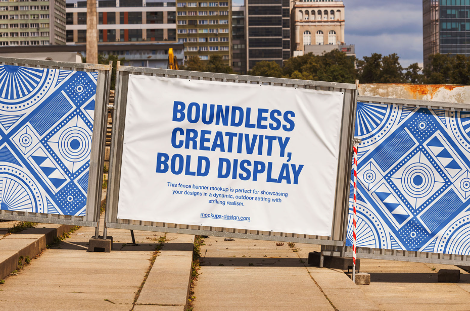Urban Fence Banner Mockup Level Powerhouse Unleashed