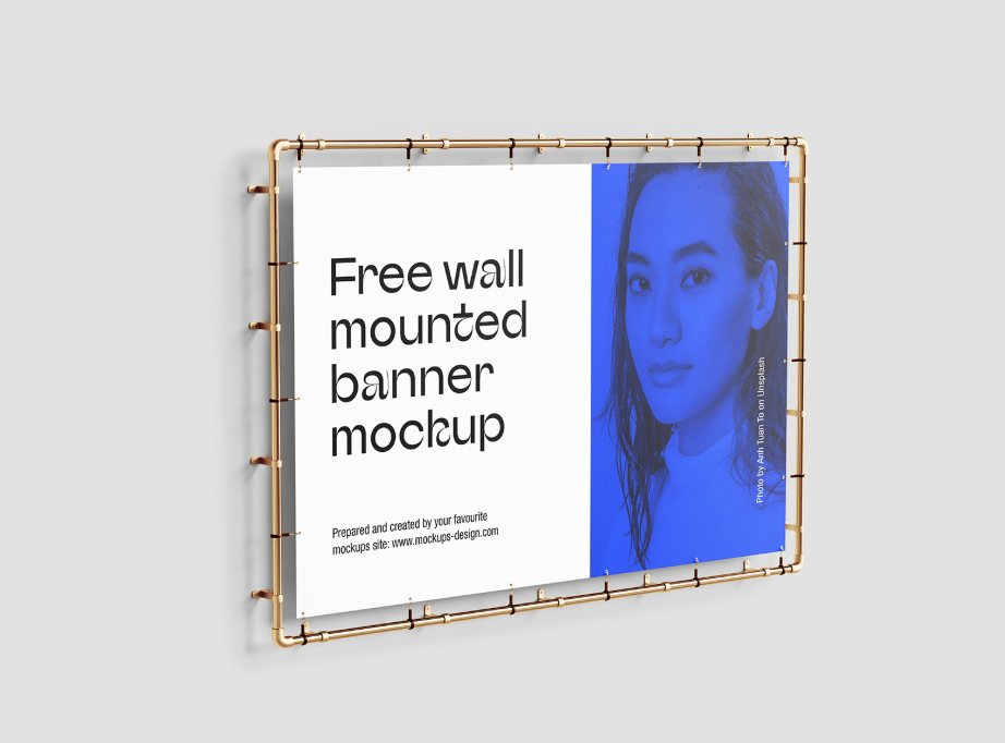 Wall Mounted Banner Mockup 300×200 cm