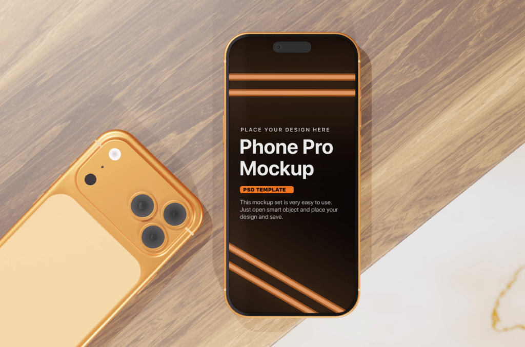iPhone 17 Pro Mockup Set PSD Templates for App