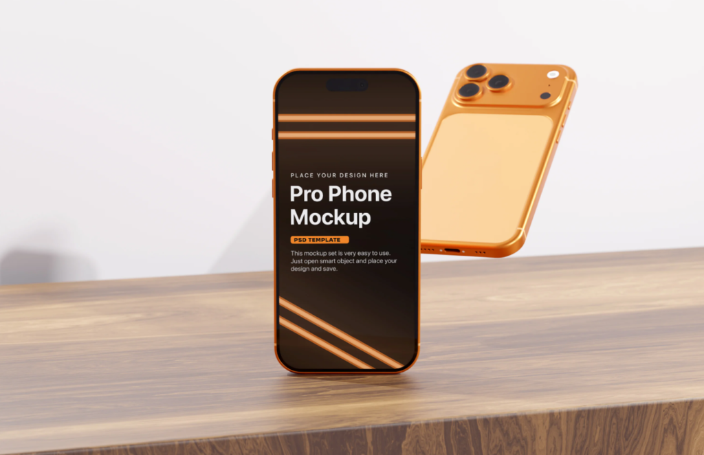 iPhone 17 Pro Mockup Set PSD Templates for App