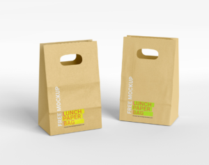 Calling All Foodie Designers Free Lunch Bag mockup for Takeout Triumphs