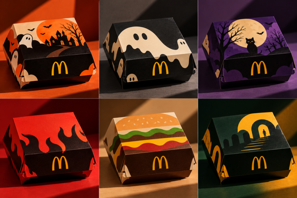 Halloween Burger Box Packaging Collection