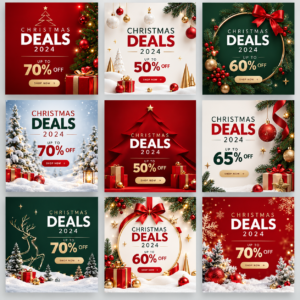 Christmas Sale Poster Design 2026 Creative Holiday Promotion Graphics