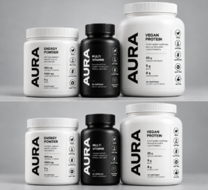 Premium Supplement Packaging Design Fitness, Nutrition & Wellness Branding
